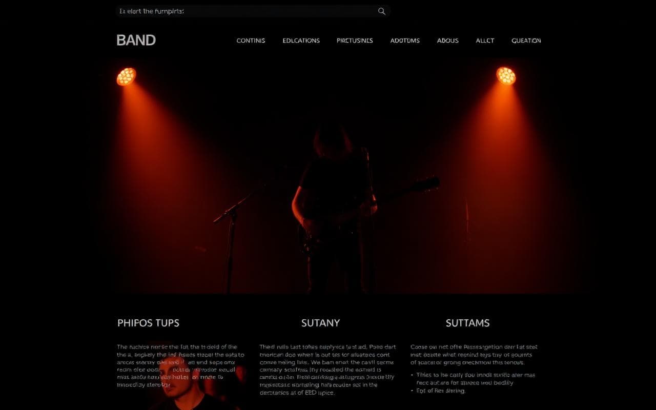 Layout 01 · selected band website preview