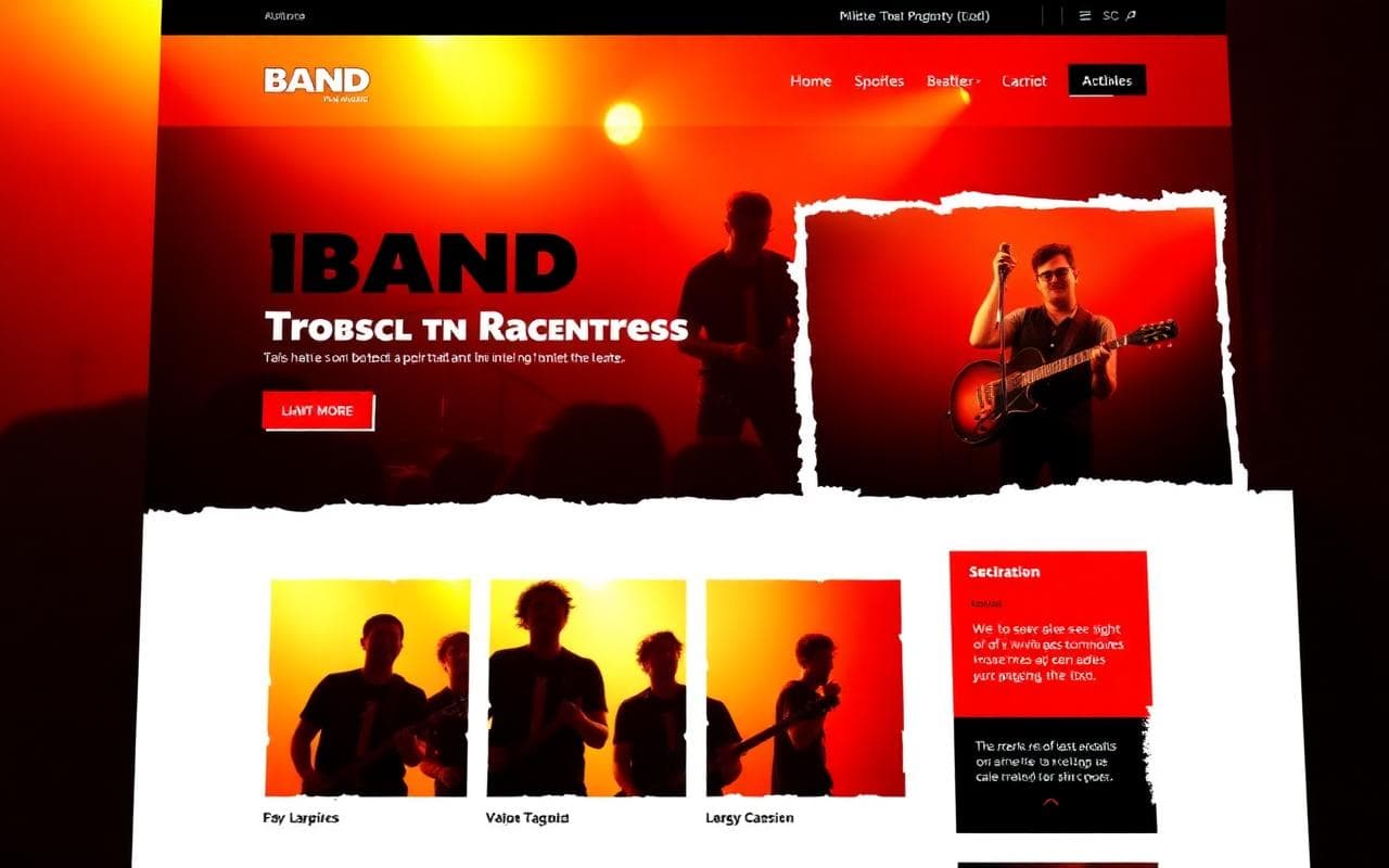 Layout 03 band website preview