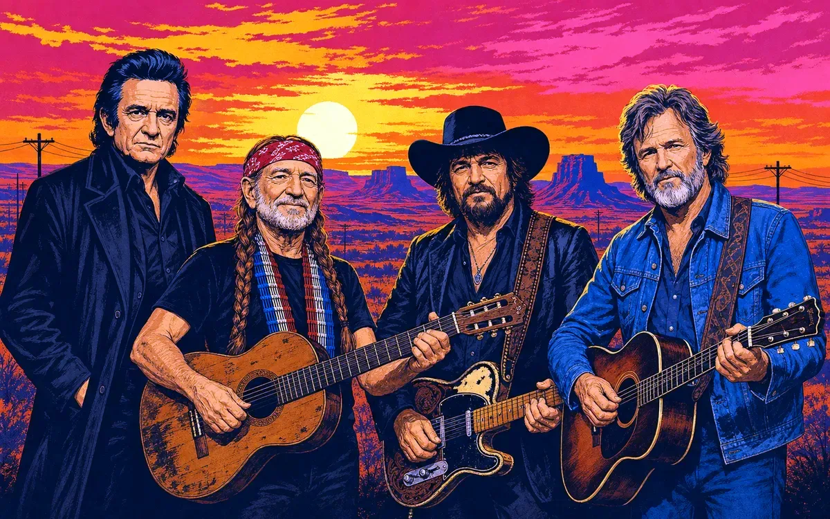 Highwaymen, Johnny Cash, Willie Nelson, Waylon Jennings and Kris Kristofferson tribute artist